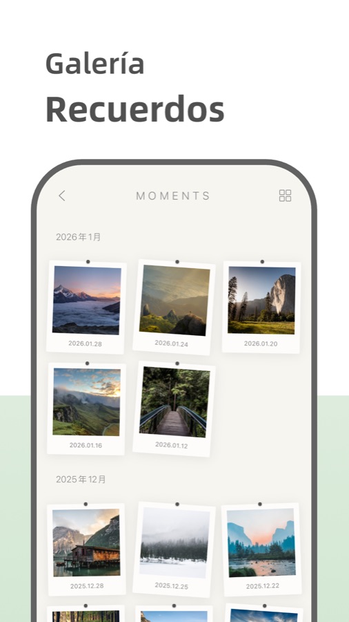 Your Diary timeline and mood tracker screenshot