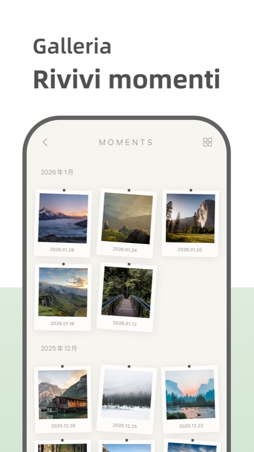 Your Diary timeline and mood tracker screenshot