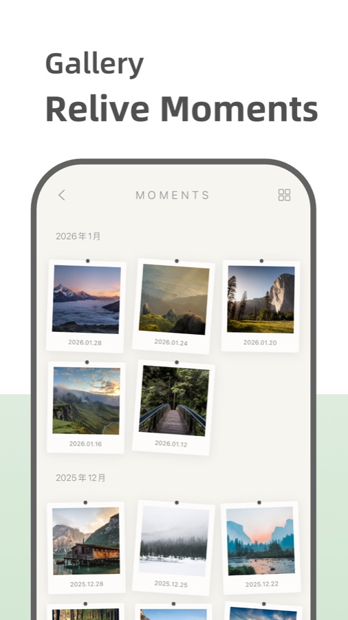 Your Diary timeline and mood tracker screenshot